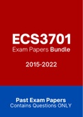 ECS3701 (Notes, ExamPACK, QuestionPACK, Tut201 Letters)