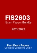 FIS2603 - Exam Questions PACK (2011-2022)