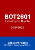 BOT2601 - Exam Revision Questions (2015-2021)