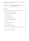 Introduction to Comparative Politics Lecture Notes (Lectures 1-12 and Review Sessions) - GRADE 7,0