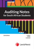 AUE2601: Auditing notes for South African students - Prescribed material
