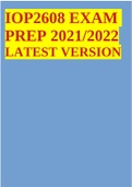 IOP2608 EXAM PREP 2021/2022 LATEST VERSION
