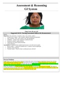Assessment & Reasoning GI System Peggy Scott, 48 years old (latest complete solution with answers)