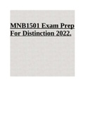 MNB1501 Exam Prep For Distinction 2022.