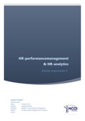 Eindopdracht module HR-performancemanagement en HR-analytics | Cijfer 10, incl. feedback | d.d. 8-10-2021