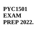 PYC1501 EXAM PREP 2022.