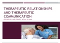 Therapeutic Relationships and Therapeutic Communication