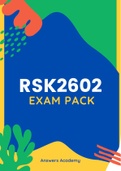 RSK2602 - Exam PACK (2022)