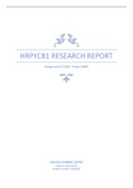 HRPYC81 assignment 41 research report 