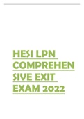 HESI LPN COMPREHENSIVE EXIT EXAM 2022 with ALL THE ANSWERS