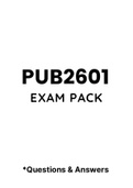 PUB2601 - Exam PACK (2022)