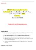 MTE1501 - Mathematics 1 For Teachers assignment 4 2022