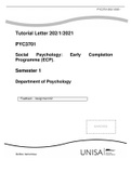 PYC3701 Social Psychology (2021 - Semester 1 and Semester 2 - Assignment 2)