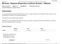 Portage Learning BIO 121 M5 Exam - Requires Respondus  LockDown Browser + Webcam -Essentials in Nutrition -2021