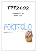 TPF2602 Portfolio 2022 (Ass 50)
