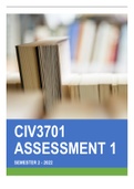 CIV3701 Assignment 1 Semester 2 2022