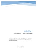 LEV3701 ASSIGNMENT, SEMESTER 2 2022