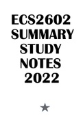ECS2602 - Macroeconomics SUMMARY  STUDY  NOTES  2022.