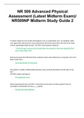 NR 509 Advanced Physical Assessment (Latest Midterm Exam)/ NR509NP Midterm Study Guide 2