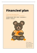 Financieel Management - Financieel Plan: Word document met uitgebreide uitleg ivm berekeningen 