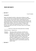 BUSI 240 QUIZ 5 (Version 2): Liberty University, Organizational Behavior/ BUSI 240 QUIZ 5
