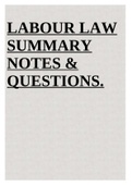 LLW2602-Collective Labour Law SUMMARY NOTES & QUESTIONS.