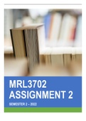 MRL3702 Assignment 2 Semester 2 2022