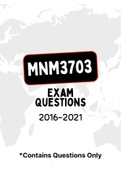 MNM3703 - Exam Questions PACK (2016-2021)