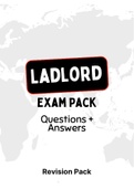 LADLORD - EXAM PACK (Questions and Answers)(+Study Notes)