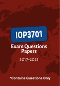 IOP3701 - Exam Questions PACK (2017-2021)