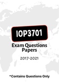 IOP3701 - Exam Questions PACK (2017-2021) 