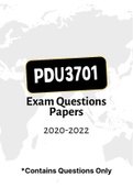 PDU3701 - Exam Prep. Questions (2020-2022)