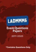 LADMMM6 - Past Exam Papers (2011-2020)