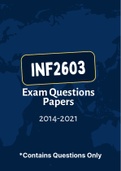 INF2603 - Exam Questions PACK (2014-2021)