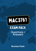 MAC3761 (NOtes, ExamPACK and QuestionPACK)
