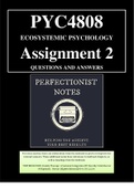 PYC4808 Ecosystemic psychology assignment 2 QUIZ questions and answers 2022