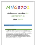 MNG3701 ASSIGNMENT 1 SEMESTER 2 2022