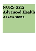 NURS 6512 Advanced Health Assessment Final Exam Latest 2022.