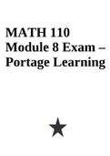 MATH 110 Module 8 Exam Latest Updated 2022.