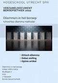 Hogeschool Utrecht - Dilemma's in het beroep 2022 - Ethiek en Moraal - Utrechtse Dilemma Methode -  Ethisch dilemma, Debat, Artikel - FEEDBACK