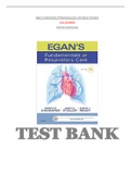 Test Bank for Egans Fundamentals of Respiratory Care 11th Edition by Kacmarek|All Chapters|A+