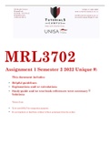MRL3702 Assignment 1 Semester 2 2022 