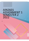 AIN2601 ASSIGNMENT 1 S2 2022