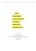 D030 Service Plan Brief for Diabetes Support and Education Clinic Leadership and Management in Complex Healthcare Systems 