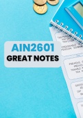 AIN2601: Great Notes for Assignment and Exam Preparations! (Extremely helpful)