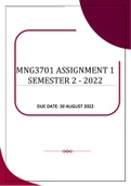 MNG3701 ASSIGNMENT 1 SEMESTER 2 - 2022