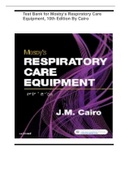 Test Bank for Mosby’s Respiratory Care Equipment, 10th Edition