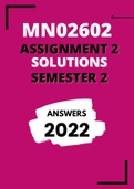 MNO2602 Assignment 2 (solutions) Semester 2 (2022) 
