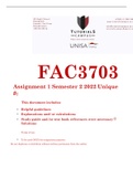 FAC3703  Assignment 1 Semester 2 2022