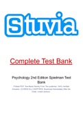 Psychology 2nd Edition Spielman Test Bank